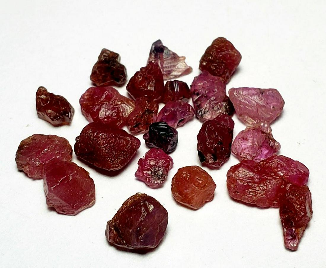 Facet Rough Natural Ruby Lot From Mozambique (1 of 3)