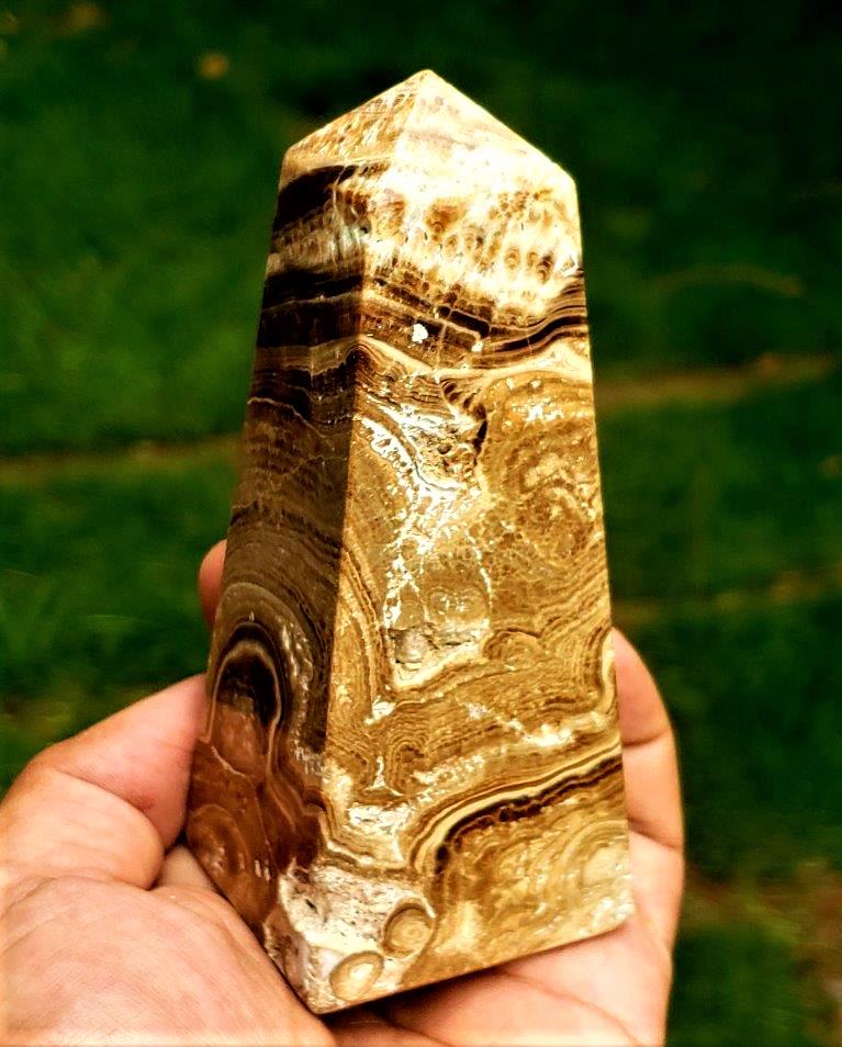 435 Grams ChoClate CalCite Healing Tower (1 of 3)