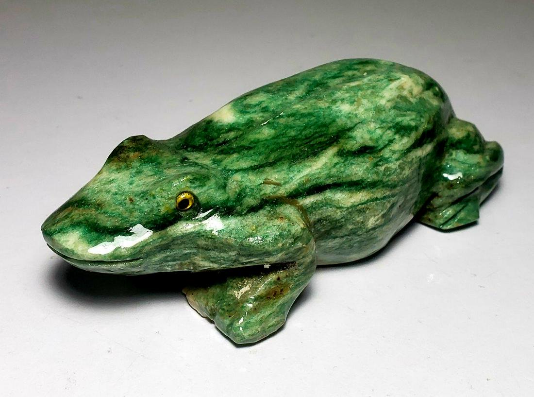 Aventurine Stone Frog - 495.7 Grams: Aventurine Stone Frog - 495.7 Grams - 133X68X43 mm: WorldwideShipping: $45.00.shipping rates are determined by Parcel weight and destination.