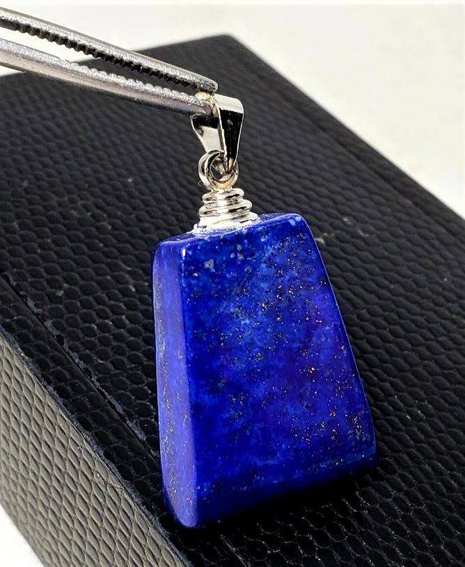Sterling Silver Lapis Lazuli Pendant: Sterling Silver Lapis Lazuli Pendant - Surprise Gift - 28X21X8 mmShipping: $23.00.shipping rates are determined by Parcel weight and destination.