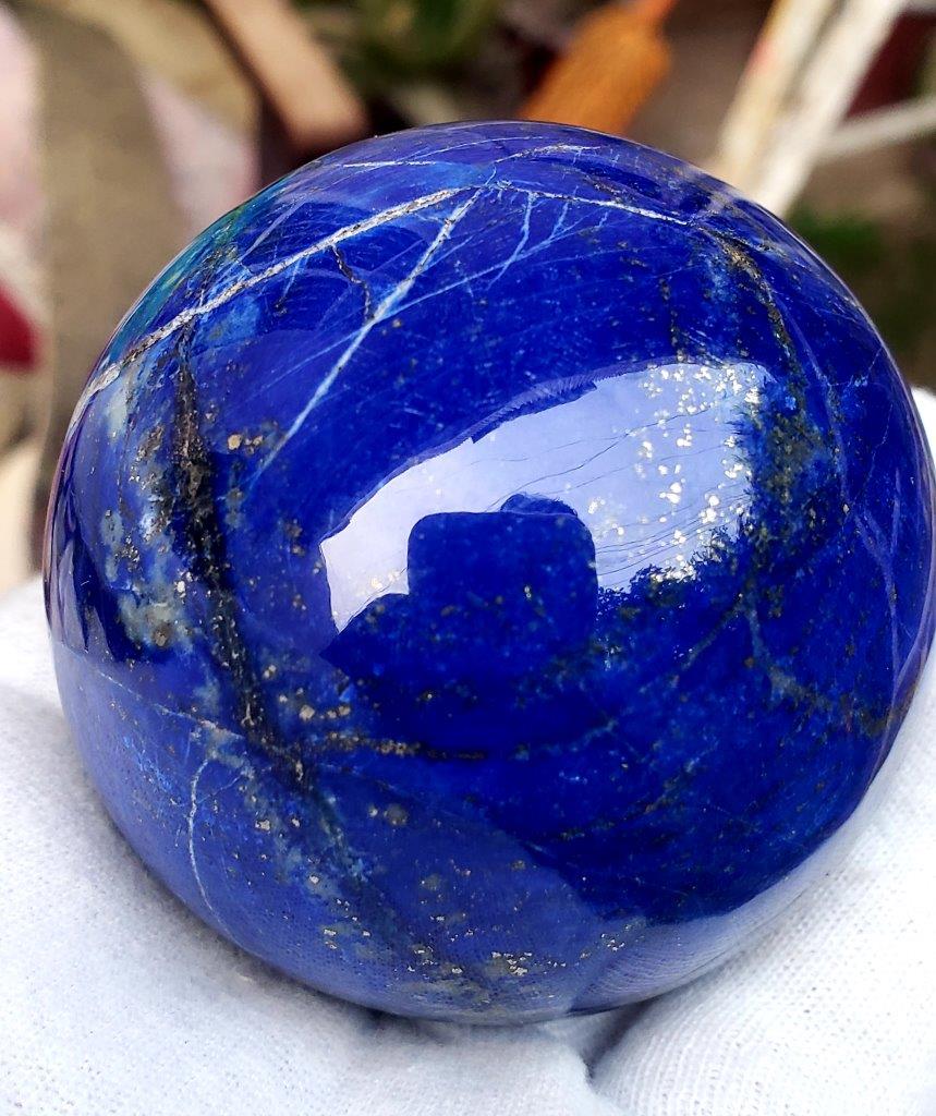 Polished Lapis Lazuli Healing Sphere - 361 Grams (1 of 4)