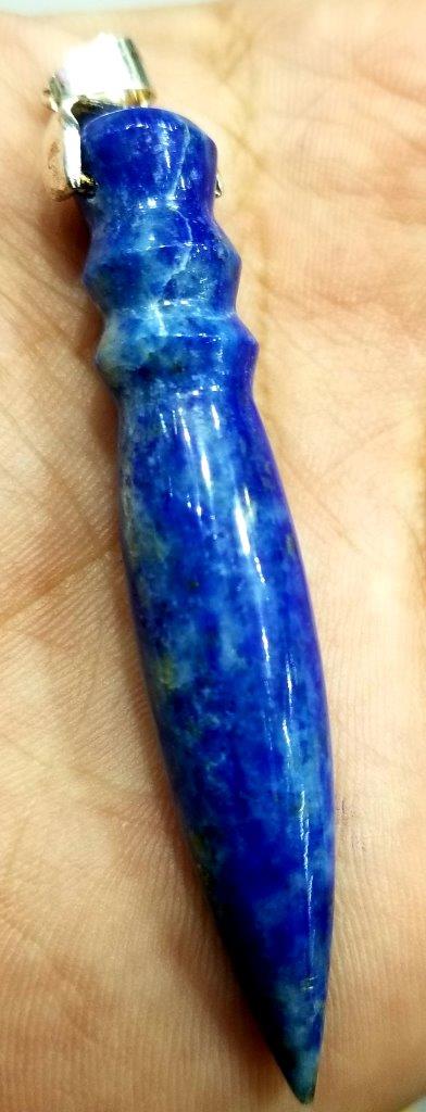 Egyptian Style Lapis Lazuli Pendant: Egyptian Style Lapis Lazuli Pendant - 40X11X10 mmShipping: $23.00.shipping rates are determined by Parcel weight and destination.