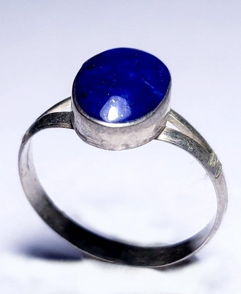 Sterling Silver Natural Lapis Lazuli Ring (1 of 4)