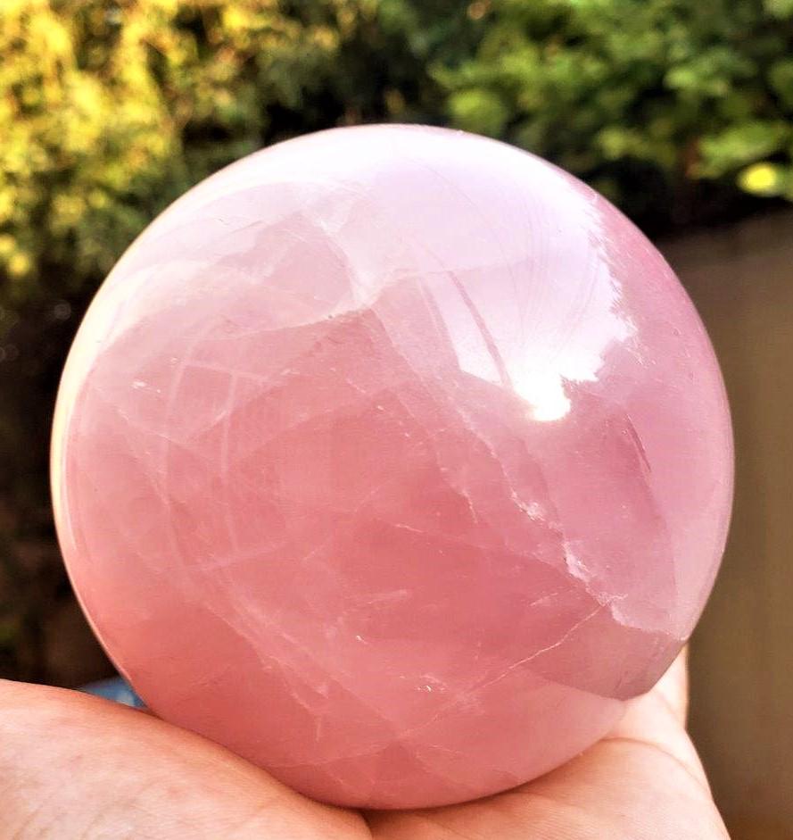 Rose Quartz Healing Sphere - 829 Grams - 85 Diameter (1 of 2)
