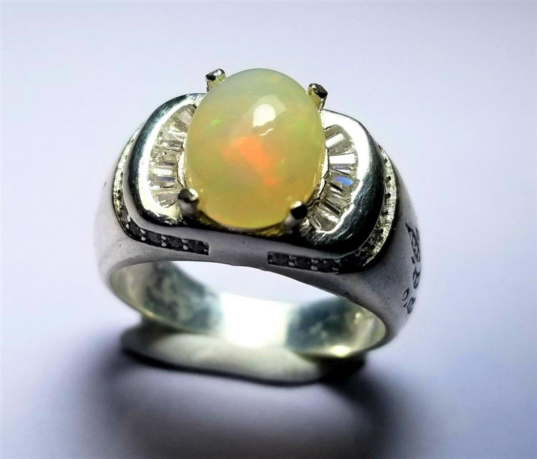 Fire Opal - Sterling Silver Ladies Ring (1 of 3)