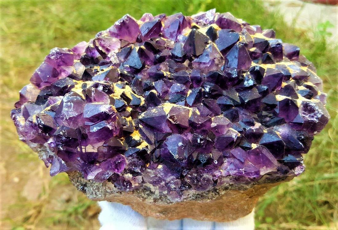 1052.3 Grams Natural Amethyst Crystals Cluster (1 of 3)