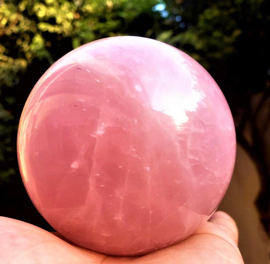 Rose Quartz Sphere - 733 Grams - 80 Diameter (1 of 4)
