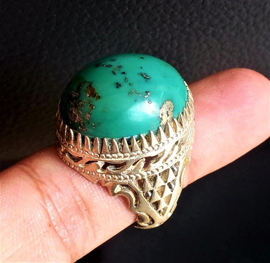 Sterling Silver Natural Torquoise Ring (1 of 5)