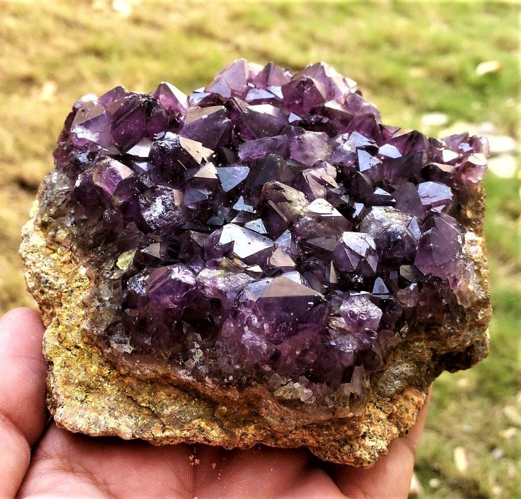 Amethyst Crystals Cluster SpeCimen - 442.6 Grams (1 of 3)