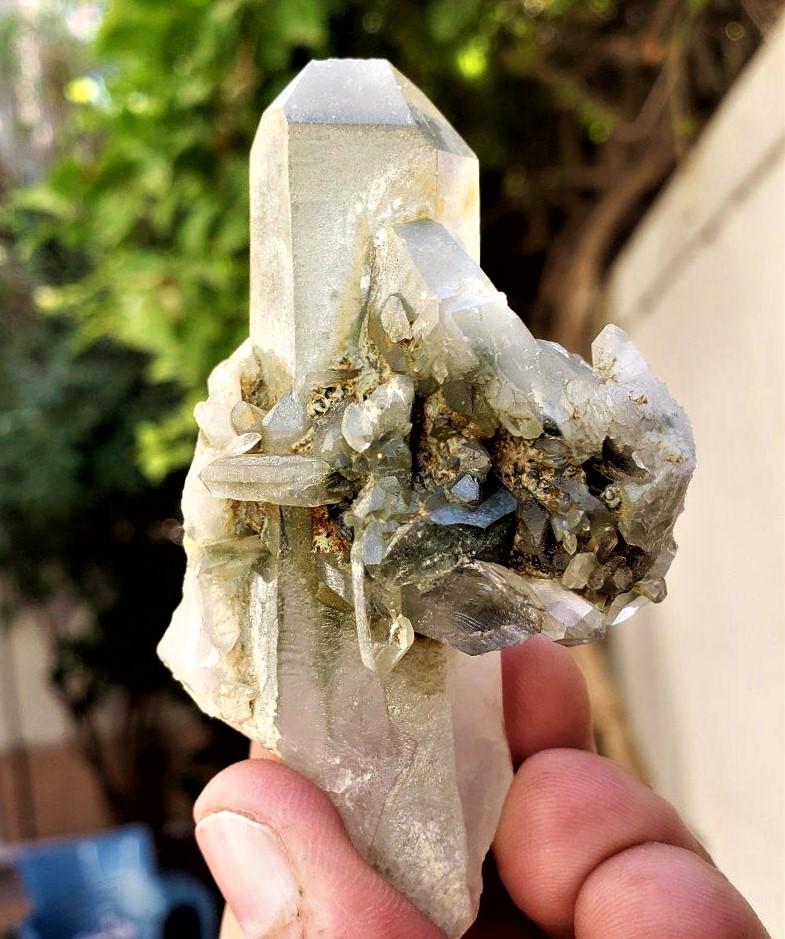 Green Chlorine Quartz Crystal Specimen - 56.7 Grams (1 of 3)