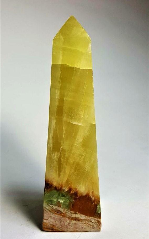 Lemon Calcite banded tower - 368 Grams (1 of 2)
