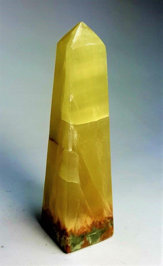 Healing lemon banded tower - 330 Grams: Healing lemon banded tower - 330 Grams Shipping: $45.00. Shipping rates are determined by Parcel weight and destination.