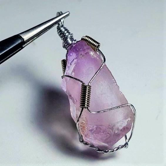 Amethyst Pendant - Handmade Wire Wrapped Pendant (1 of 2)