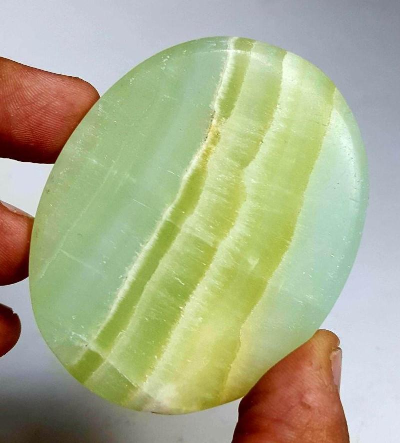 AAA QUALITY Pistachio Calcite Palm Stone - 111.8 Grams (1 of 3)