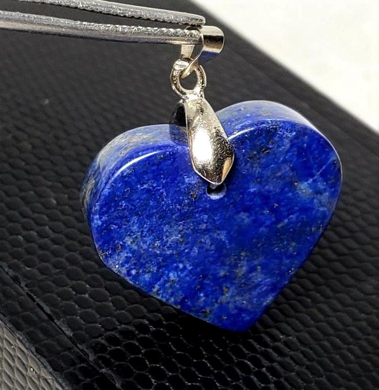 Sterling Silver Lapis Lazuli Heart Pendant: Sterling Silver Lapis Lazuli Heart Pendant - 32X29X12 mm Shipping: $23.00. Shipping rates are determined by Parcel weight and destination.