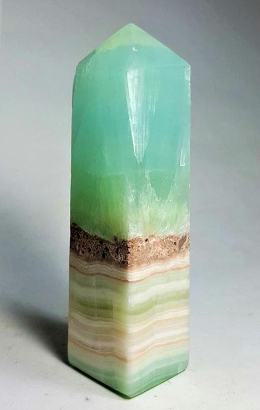 Top Quality Pistachio Calcite Tower - 315.5 Grams (1 of 3)