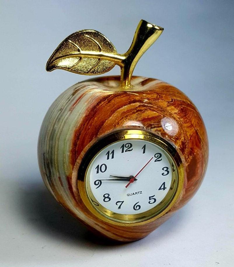 Natural Onix Healing Apple Clock - 390 Grams (1 of 4)