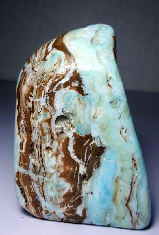 549 Grams Naturally itched Fluorescent Calcite Tumble (1 of 8)