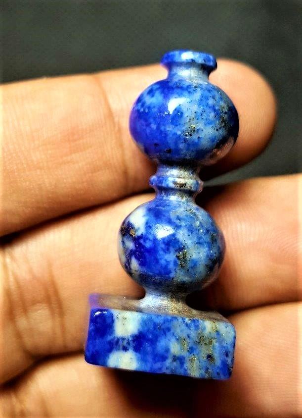 Hand Made Royal Blue Lapis Stamp (1 of 2)