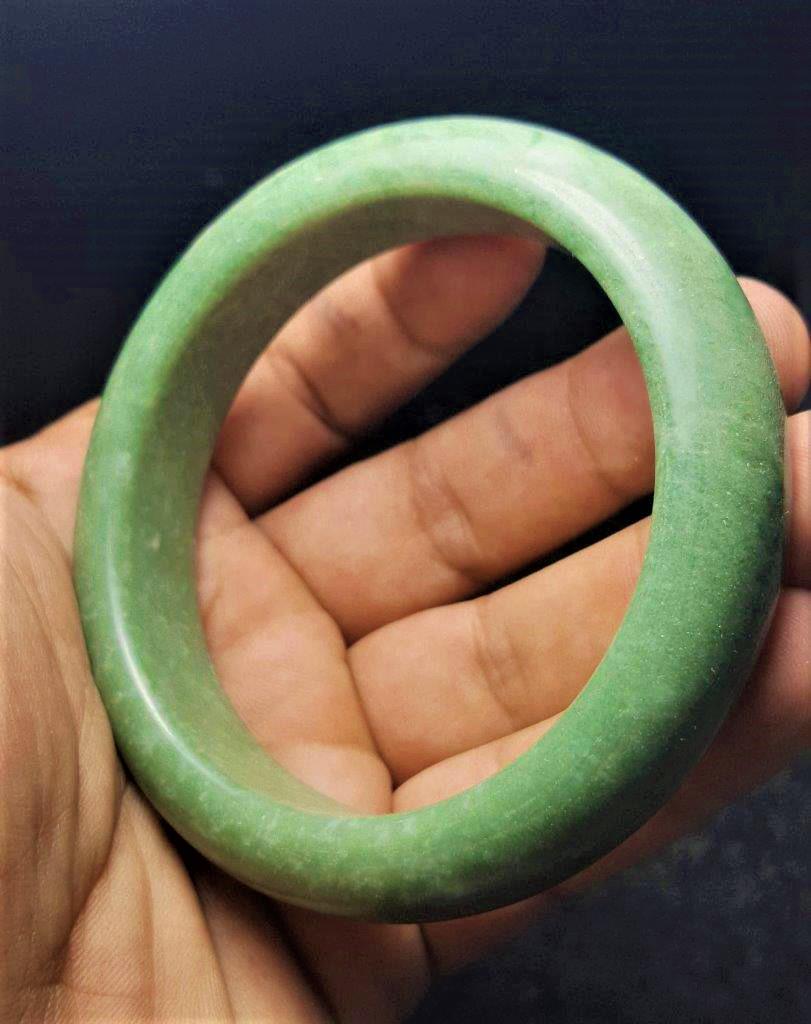Beautiful Green Jade Healing Bangle (1 of 2)