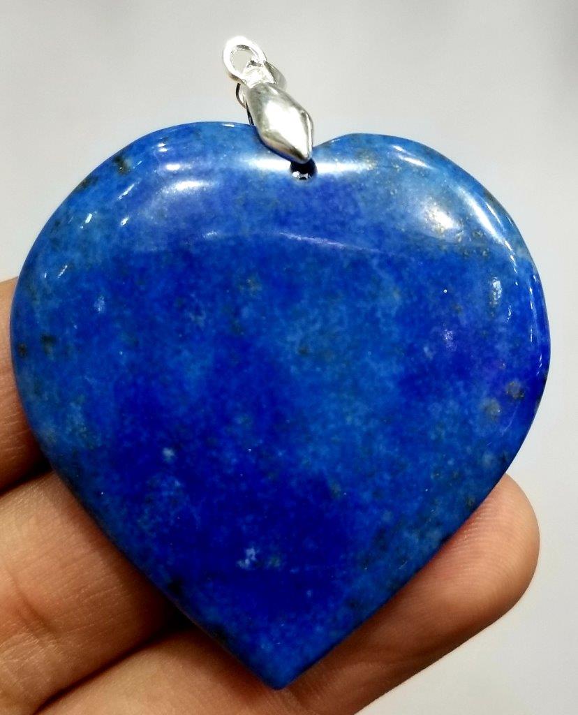 STERLING SILVER LAPIS LAZULI HEART PENDANT (1 of 2)