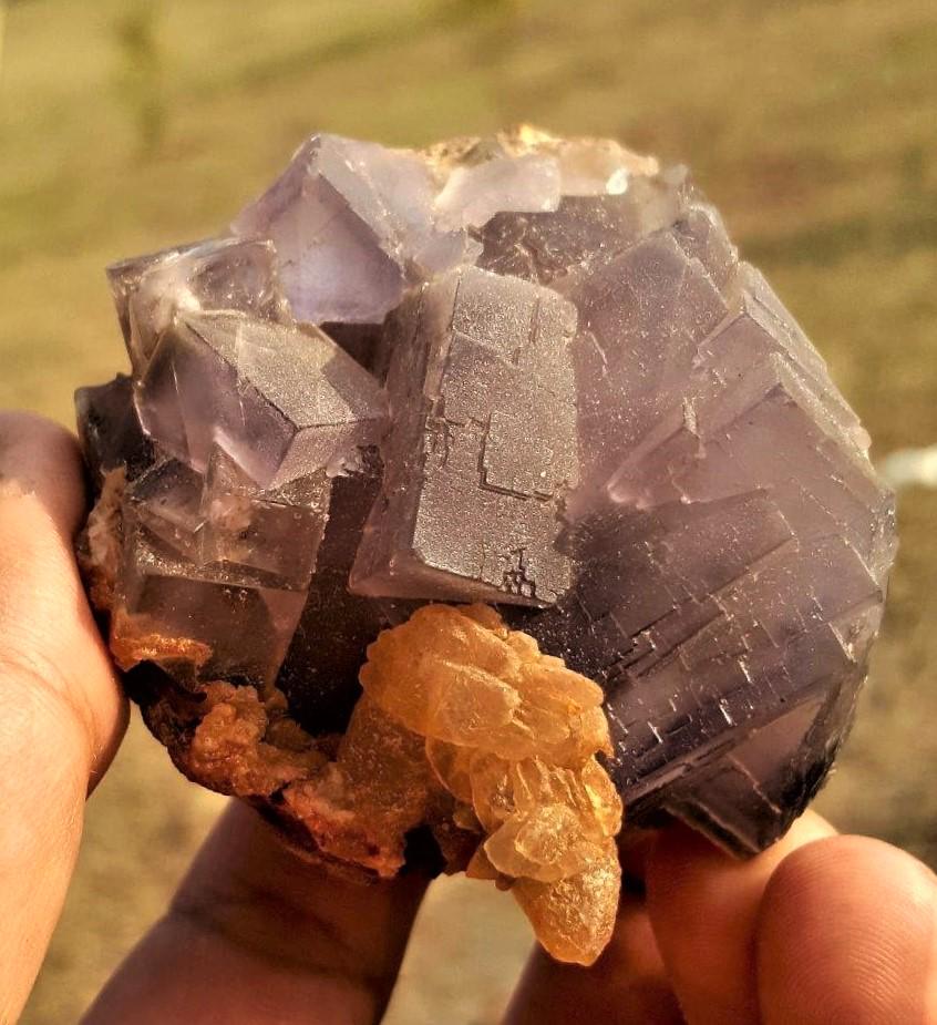 FLUORITE With Calcite - 187.8 Grams (1 of 2)