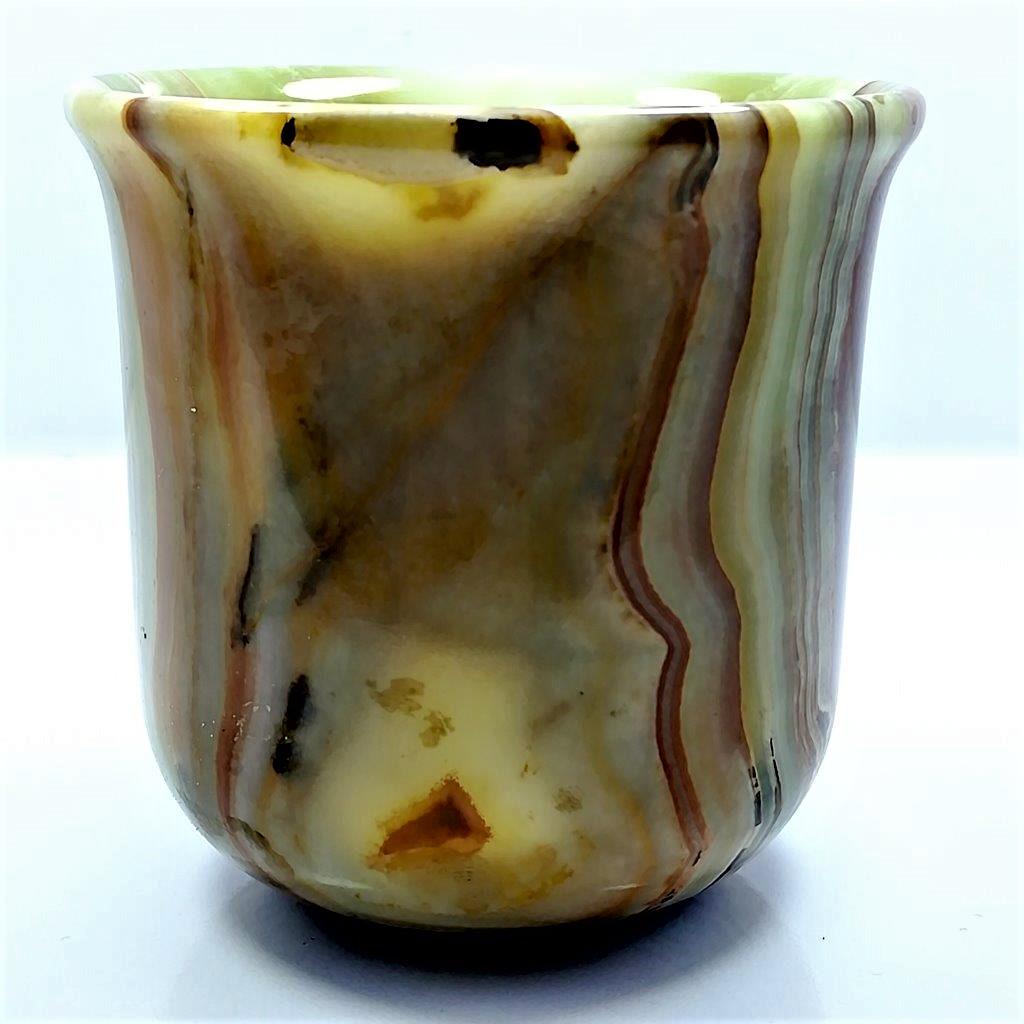 Onyx Decoration cup mix green - 194.8G: Onyx Decoration cup mix green - 73X71X63.5mm - 194.8G Shipping: $23.00. Shipping rates are determined by Parcel weight and destination.