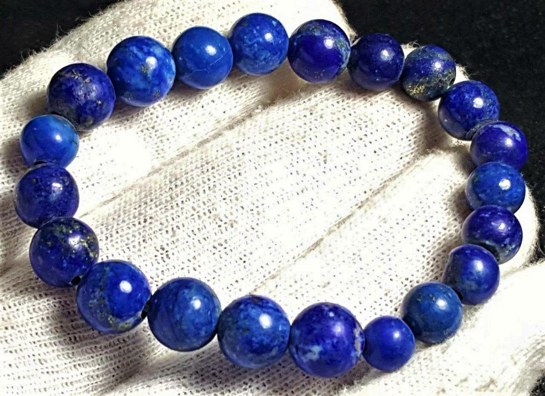 8mm Genuine Lapis Lazuli Bracelet (1 of 3)