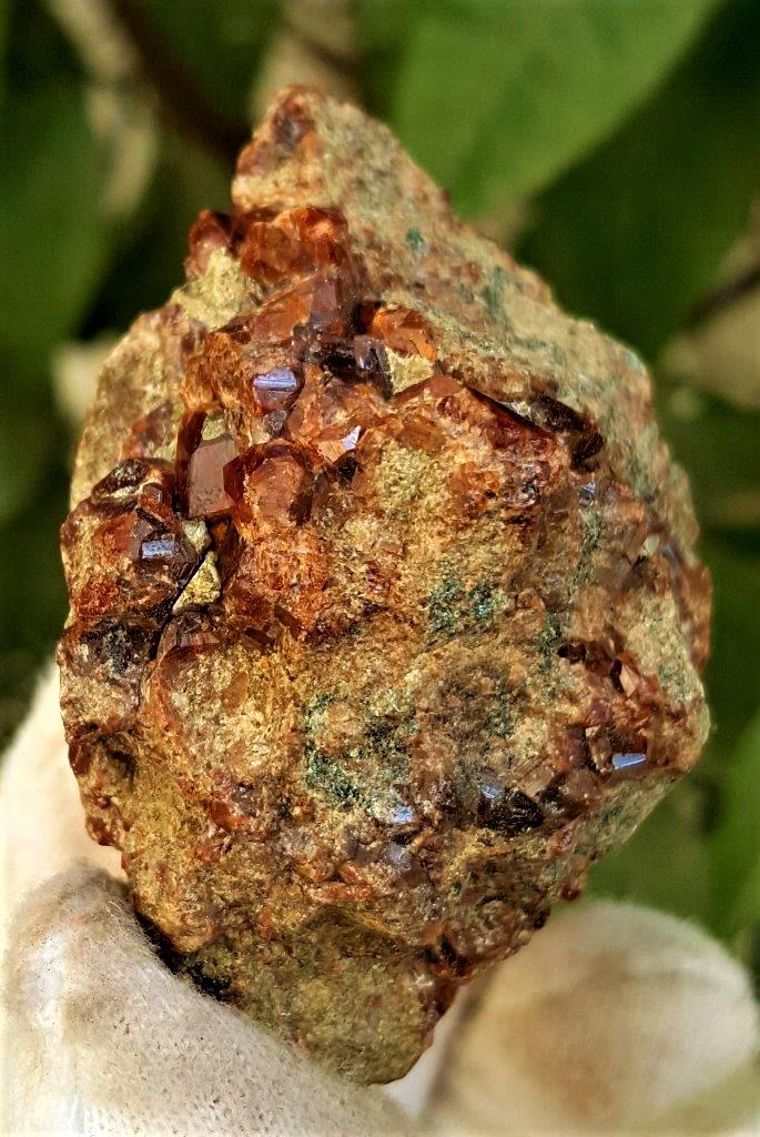 120.1 Grams Natural hessonite Garnet Cluster (1 of 3)