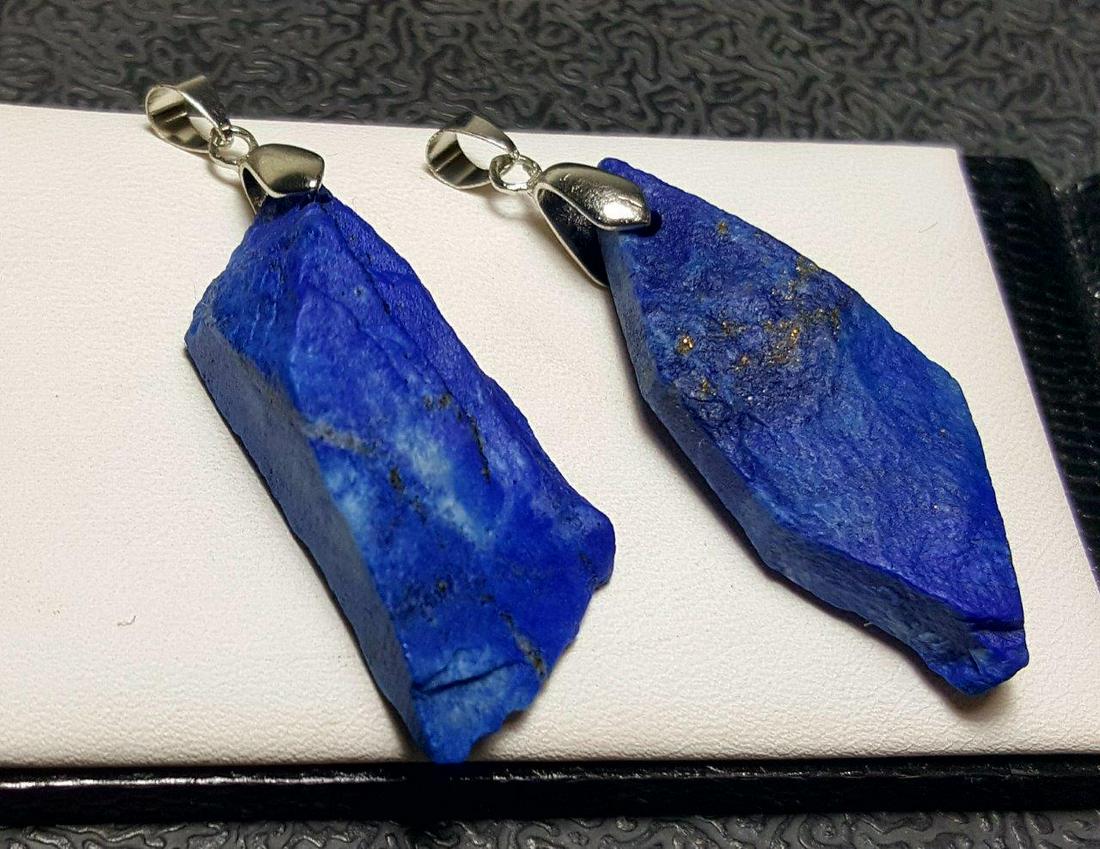 Beautiful Lapis Paired Pendants (1 of 2)