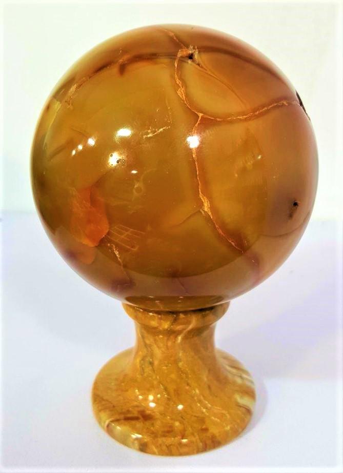 Polished Healing Agate Sphere - 599 Grams (1 of 5)