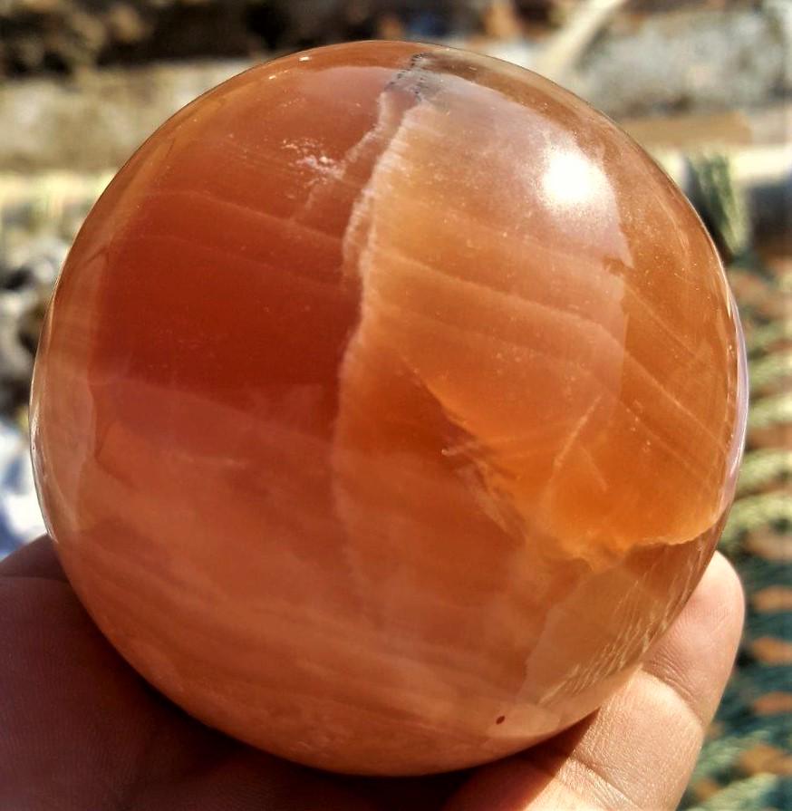 Honey Calcite Sphere - 550 Grams (1 of 3)