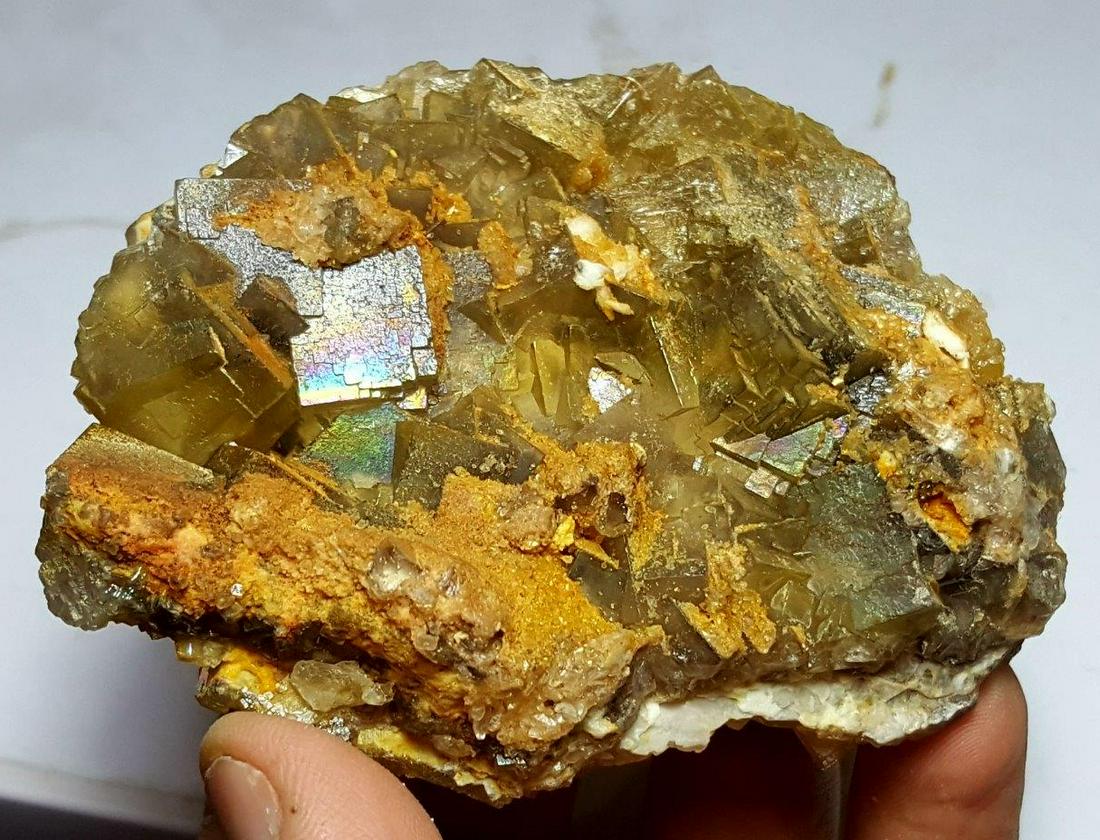 Natural Rainbow Fluorite Mineral  - 190 Grams (1 of 4)