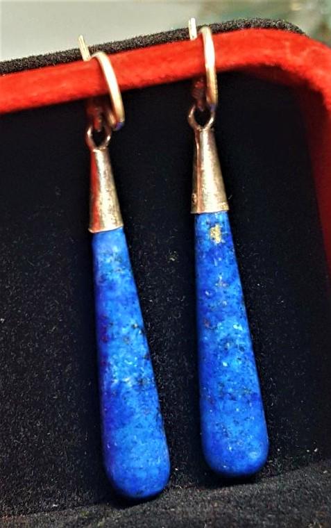 Beautiful Lapis Lazuli Teardrop Earrings: Beautiful Lapis Lazuli Teardrop Earrings, Deep Blue Earrings Shipping: $23.00. Shipping rates are determined by Parcel weight and destination.