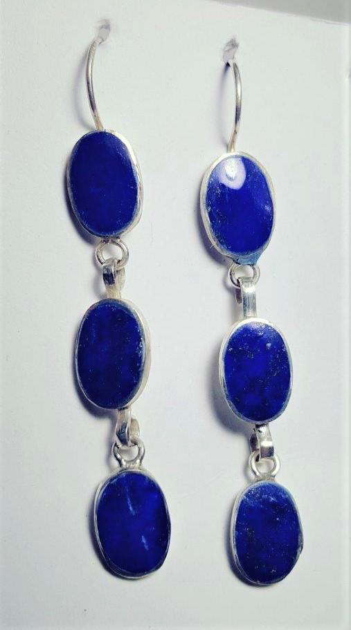 Lapis Lazuli Earrings ~ Sterling Silver 925 ~ Handmade: Lapis Lazuli Earrings ~ Sterling Silver 925 ~ Handmade ~ Jewelry Shipping: $23.00. Shipping rates are determined by Parcel weight and destination.