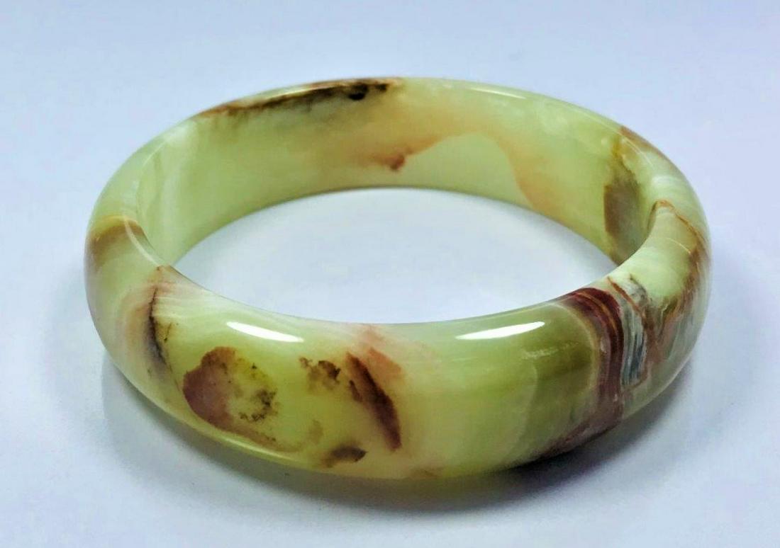 Onyx Beautiful hand bangle light green mix color - (1 of 3)