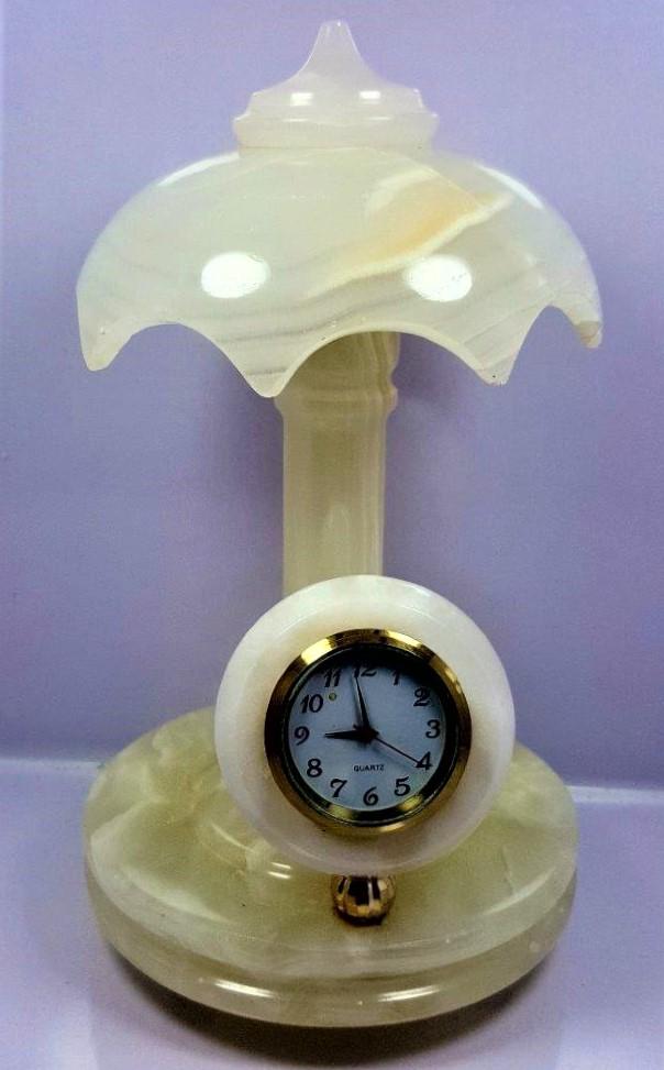 Onix Umbrella Shaped Table Clock - 744.7 Grams (1 of 4)