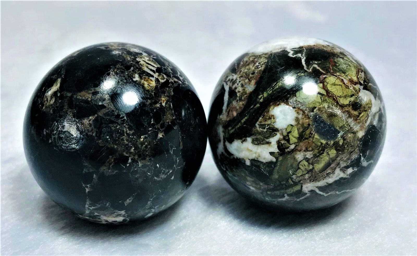 Paired Black Jade Sphere Paired - 152.8 (1 of 4)