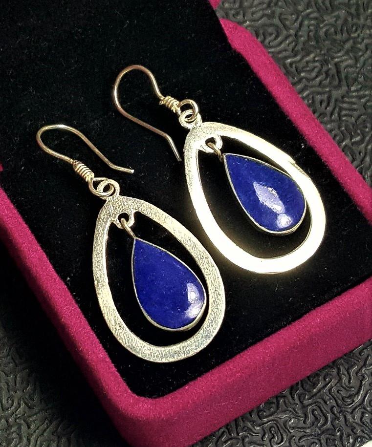Sterling Silver Lapis Earrings (1 of 3)