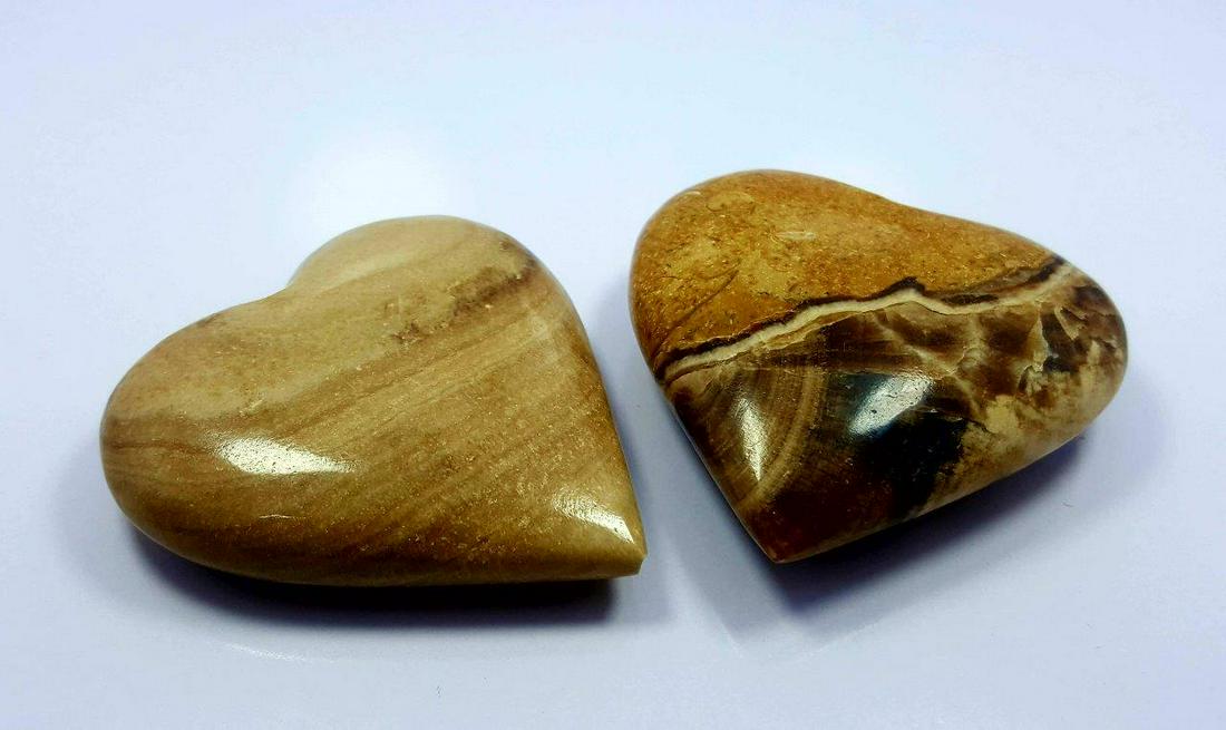 Choclate Calcite Hearts - 230 Grams (1 of 3)