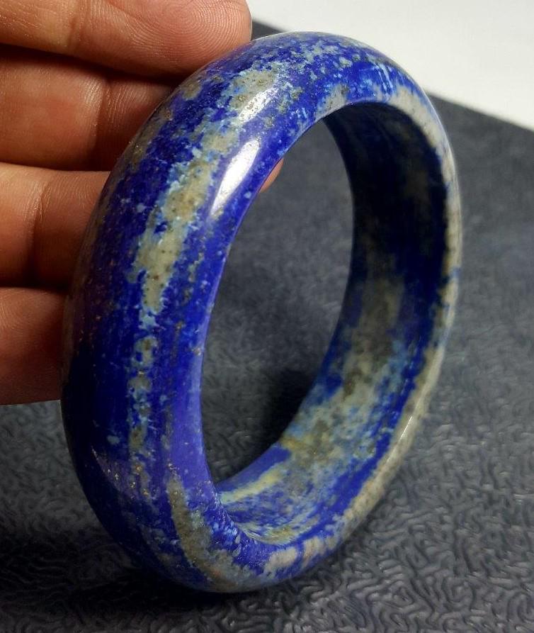 Lapis bangle bracelet round heart chakra healing stone (1 of 4)