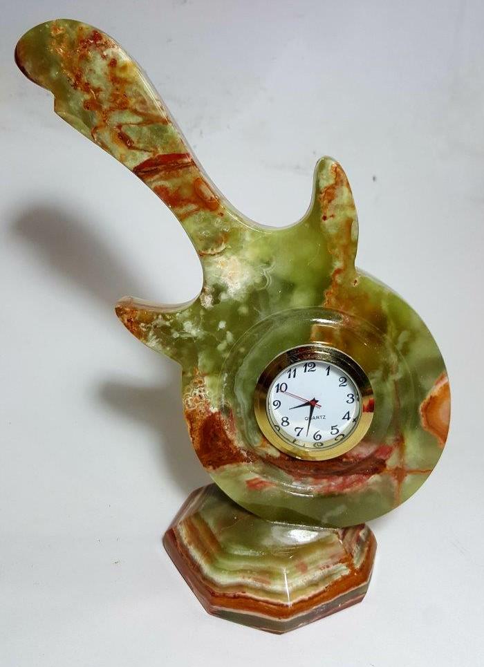 Guitar Onyx Table Quratz Clock - 797 Grams (1 of 4)