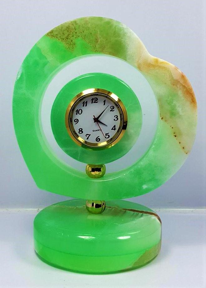 Parriot Green Heart Table Clock - 605 Grams (1 of 4)