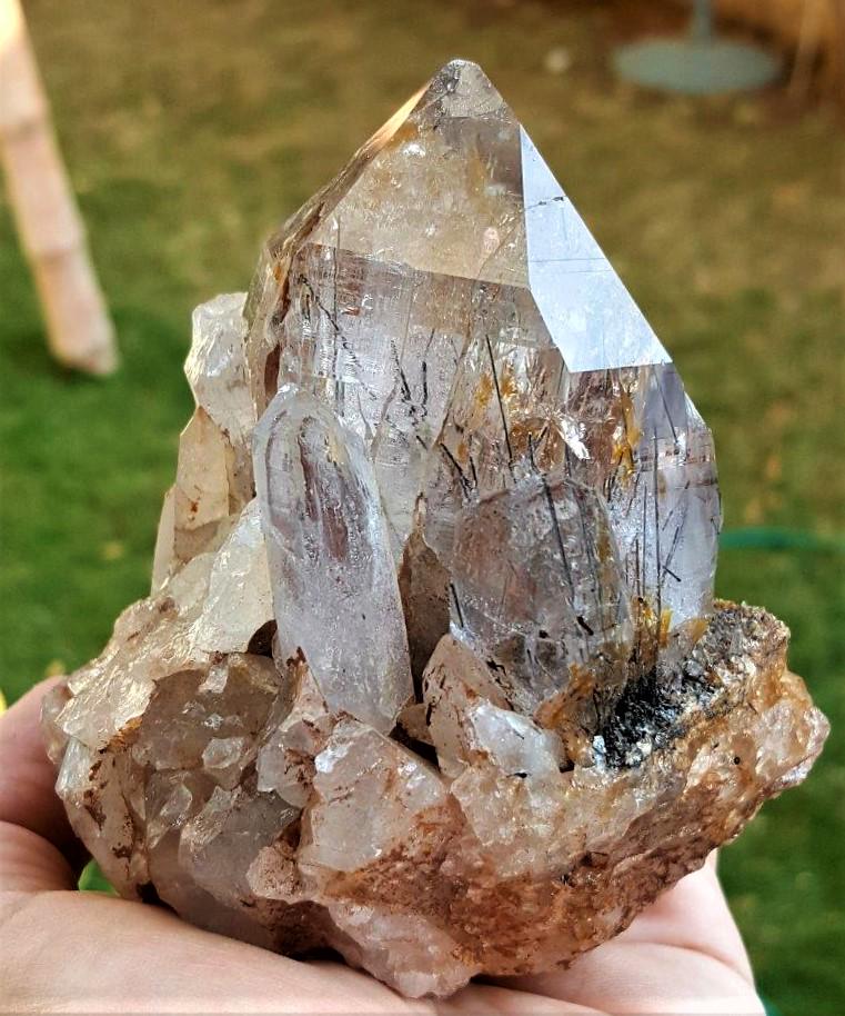 Rutile Quartz Crystals Cluster Undamated - 598.9 Grams (1 of 8)