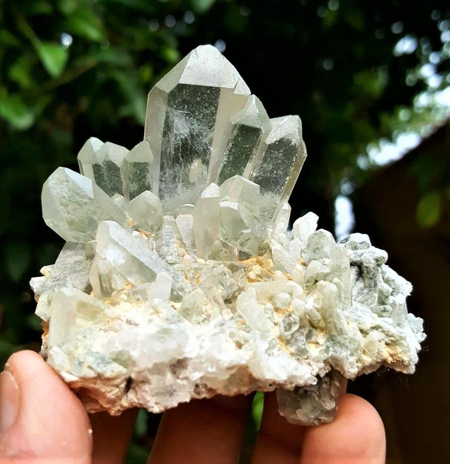 Chlorine Quartz Crystal Cluster - 100 Grams (1 of 3)