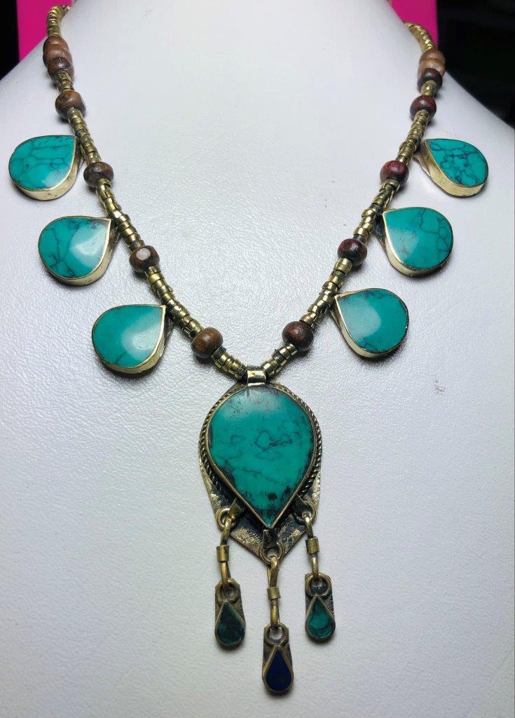 Chinese Torquoise Gale Necklace - Fine Jewelry: Chinese Torquoise Gale Necklace - Fine Jewelry Shipping: $23.00. Shipping rates are determined by Parcel weight and destination.