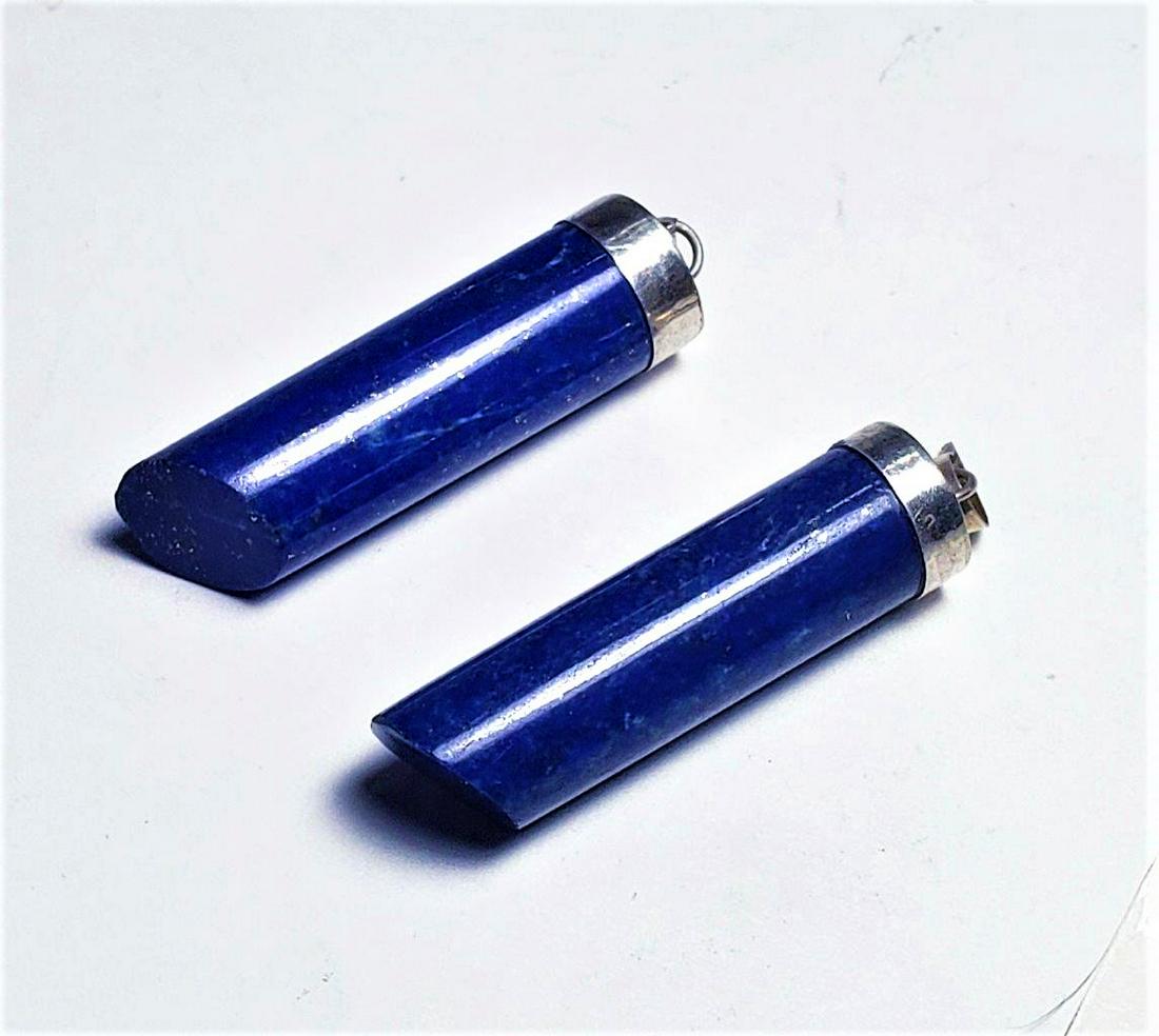 Handcrafted Lapis Paired Pendants (1 of 2)