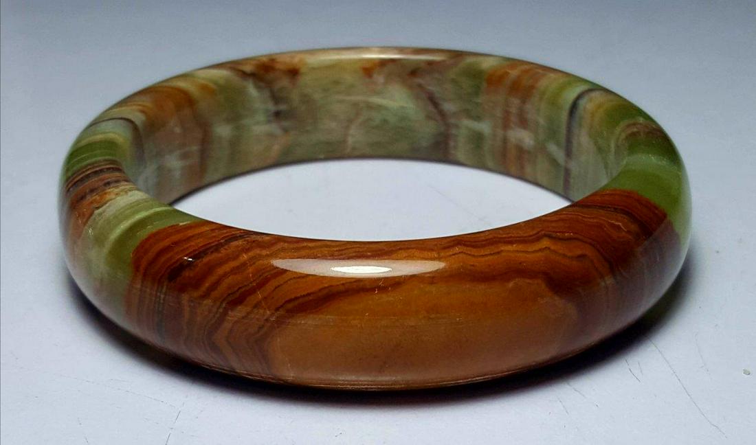 Multi Color Vintage Solid Onyx Bangle (1 of 3)
