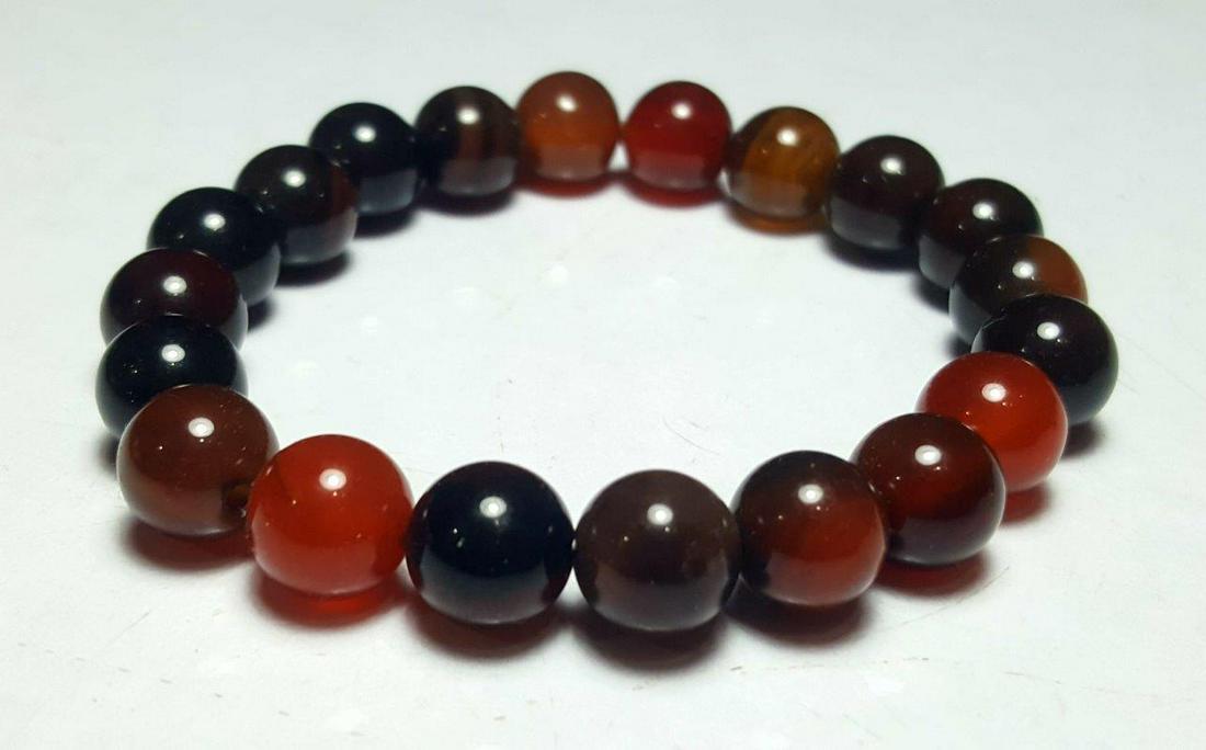 BOTSWANA AGATE Crystal Bracelet - Round Beads (1 of 3)