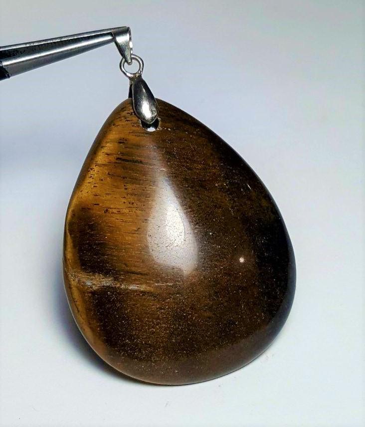 Sterling Silver Quality Tiger Eye Pendant (1 of 3)